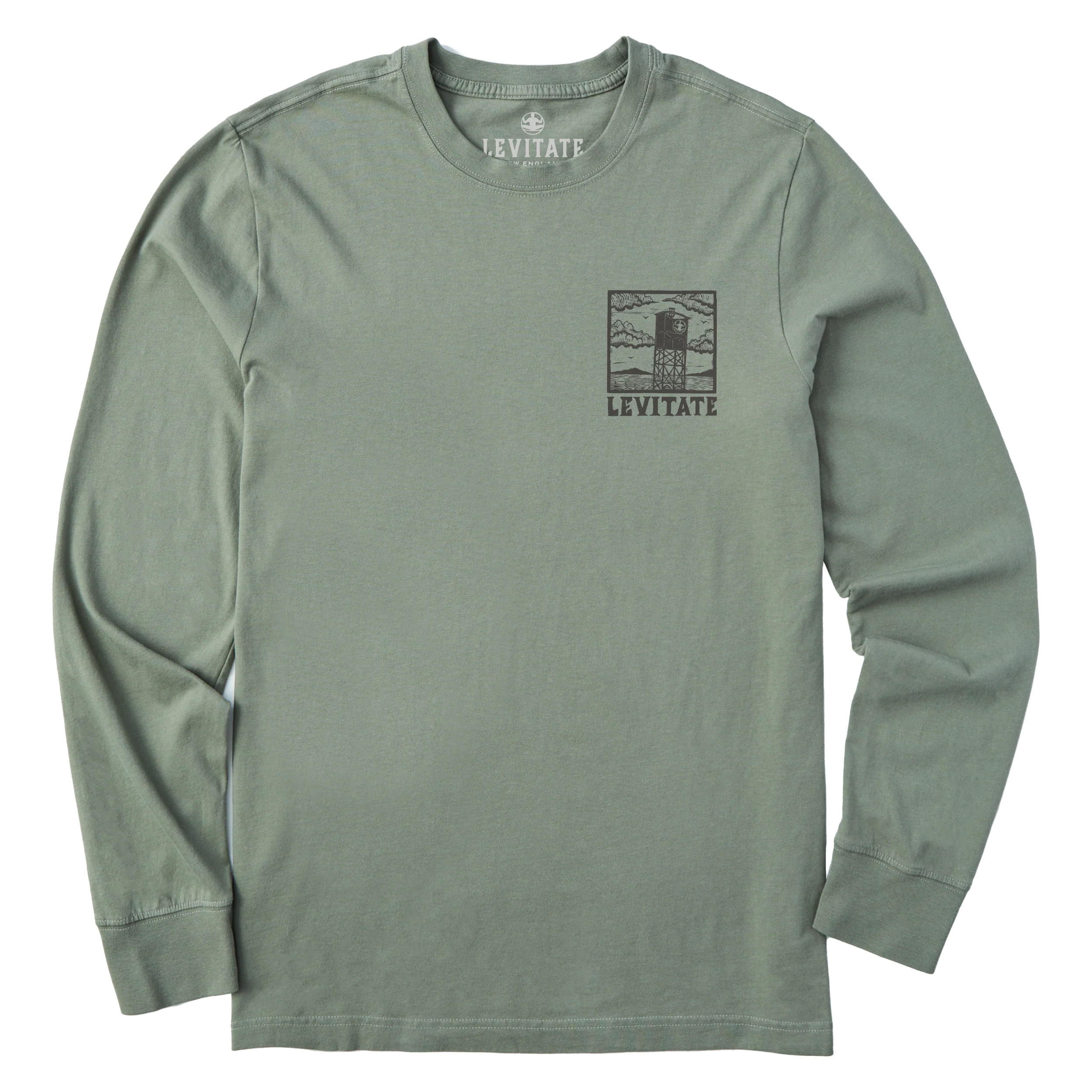 Men's Block Print Buoys Long Sleeve Premium Tee - Image 2