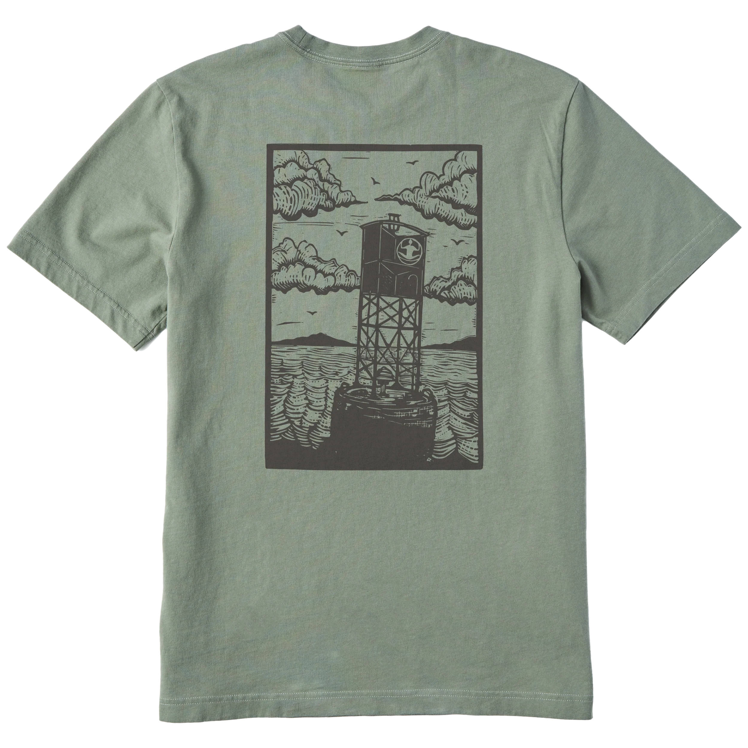 Men's Block Print Buoys Short Sleeve Premium Tee - Image 3