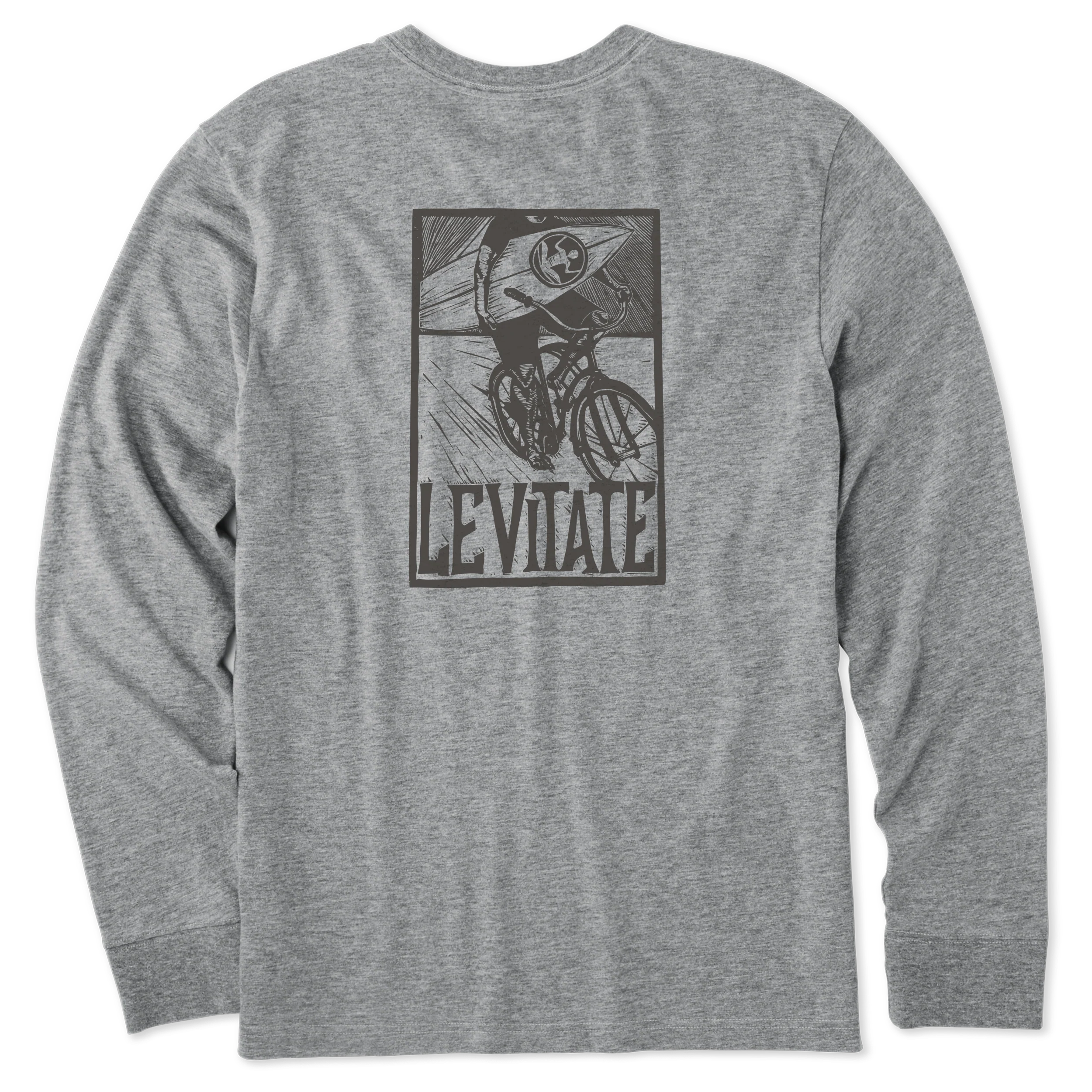Men's Block Print Surfer Long Sleeve Premium Tee
