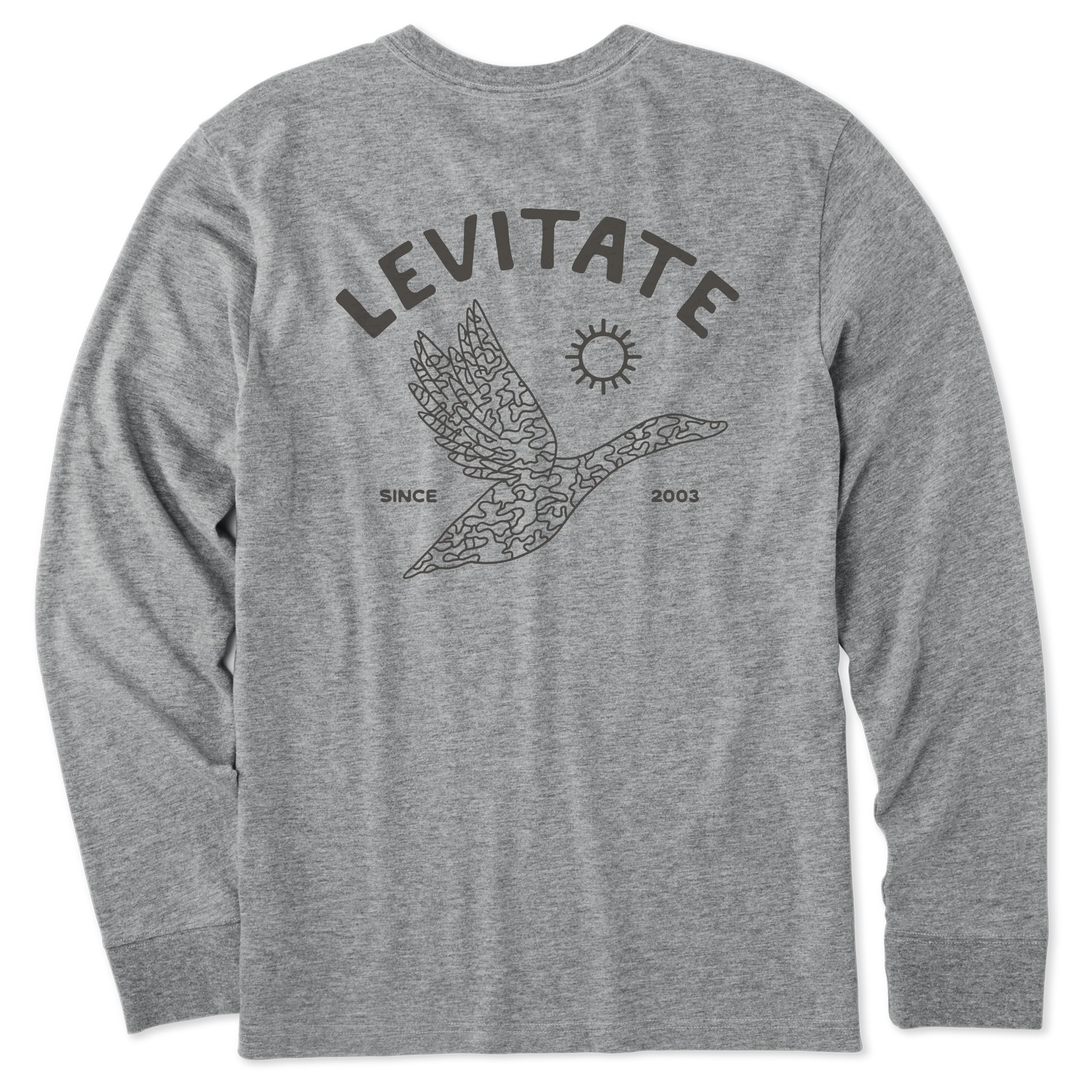 Men's Camo Duck Long Sleeve Premium Tee - Image 3