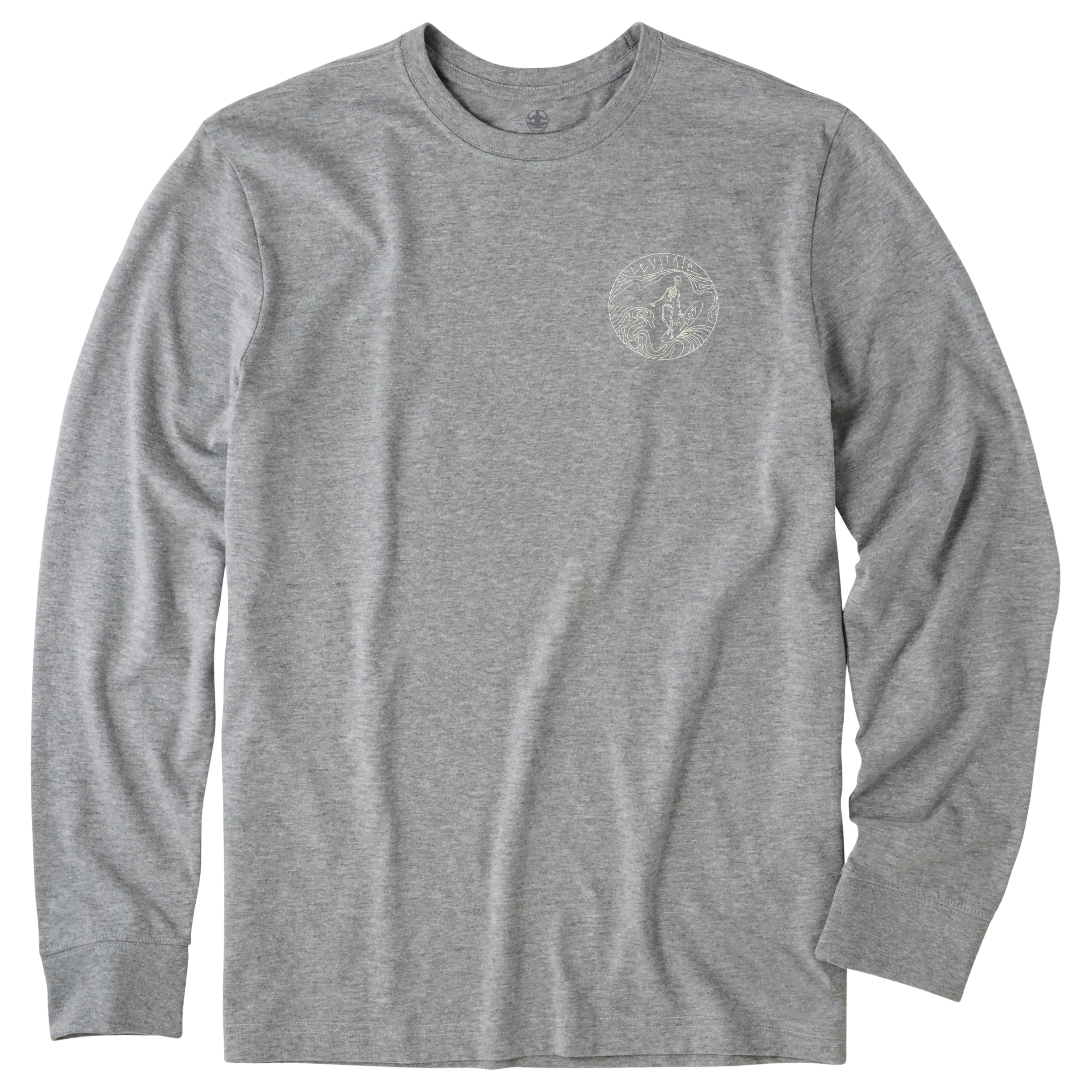Men's Skeleton Surfer Long Sleeve Premium Tee - Image 4