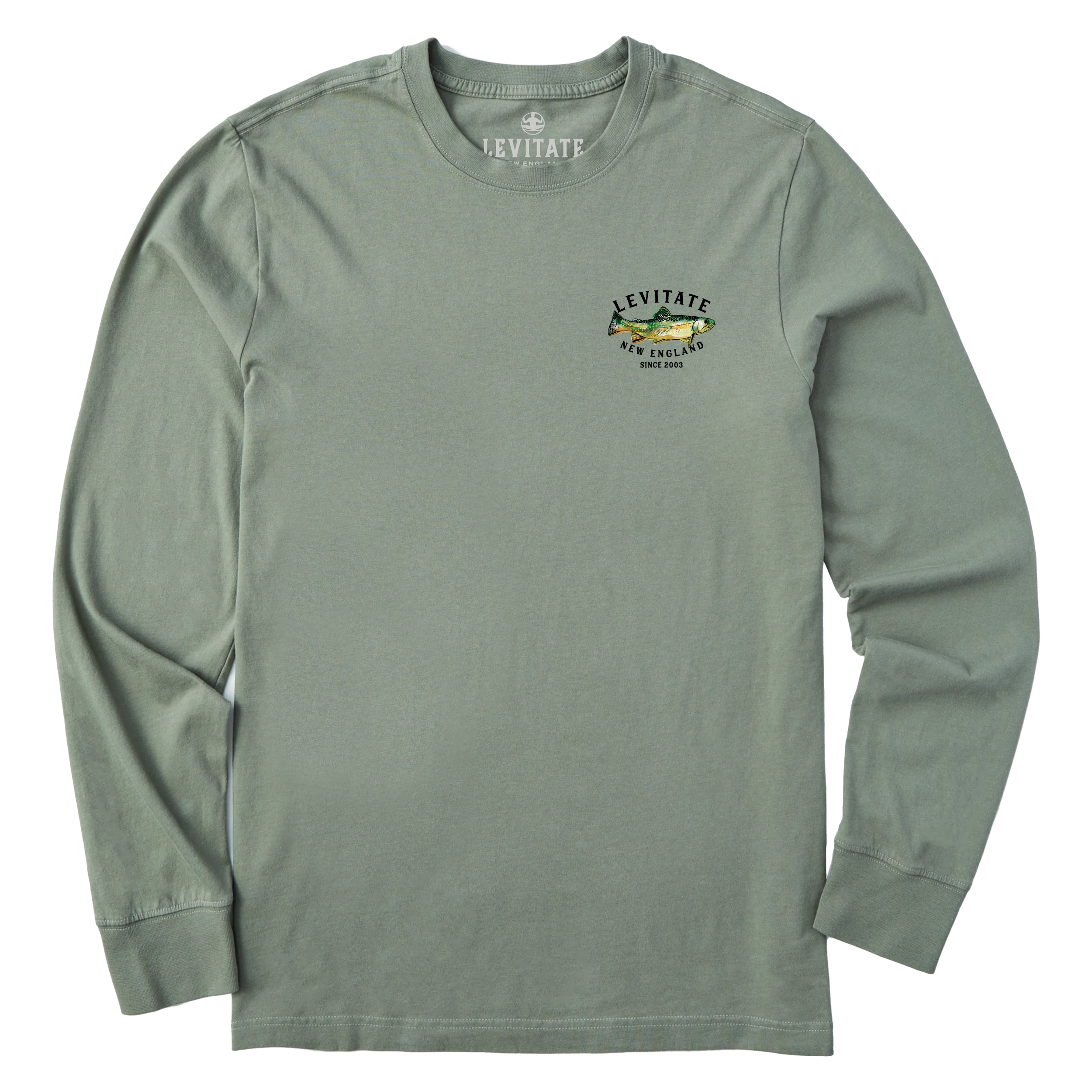 Men's Trippy Trout Long Sleeve Premium Tee - Image 2