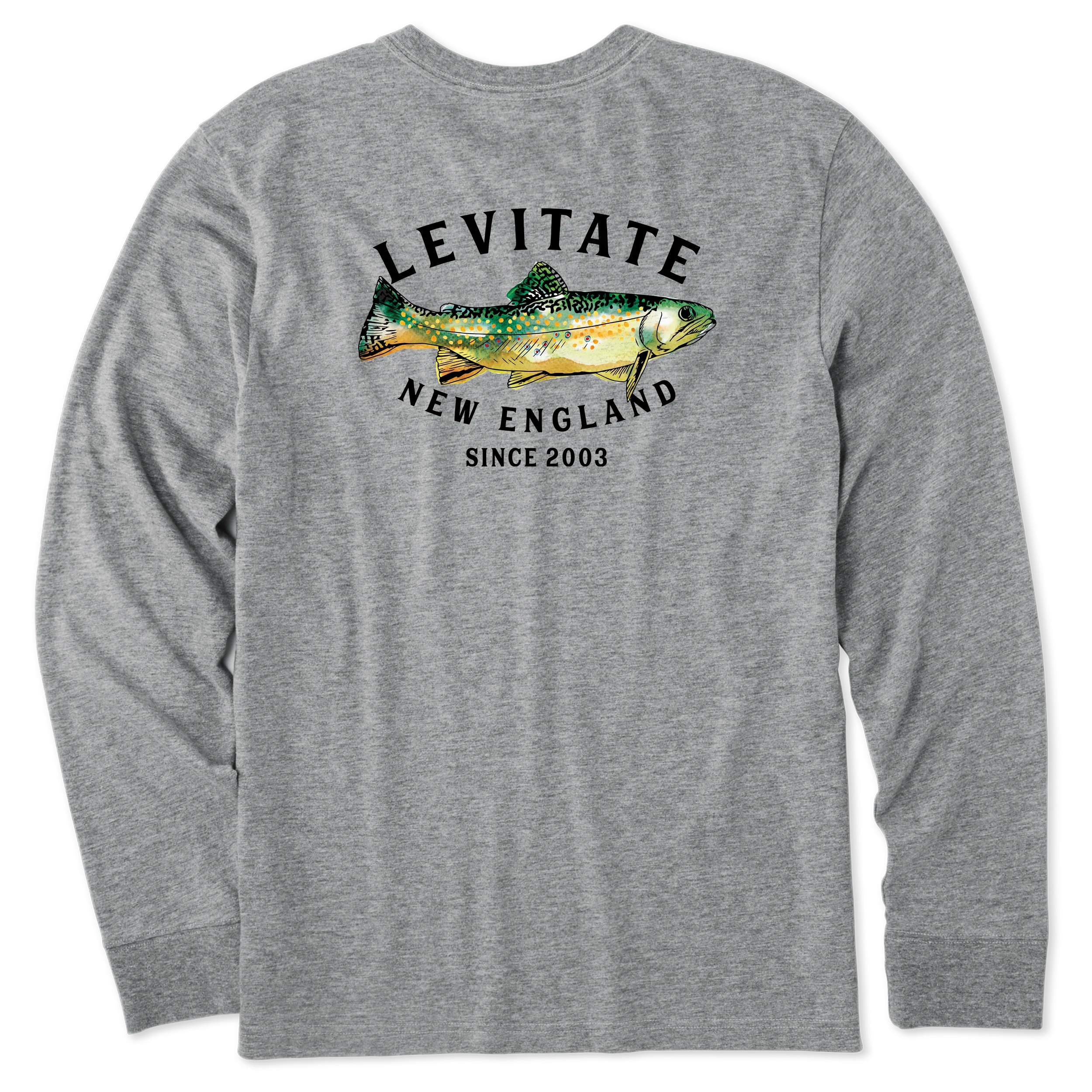 Men's Trippy Trout Long Sleeve Premium Tee - Image 3