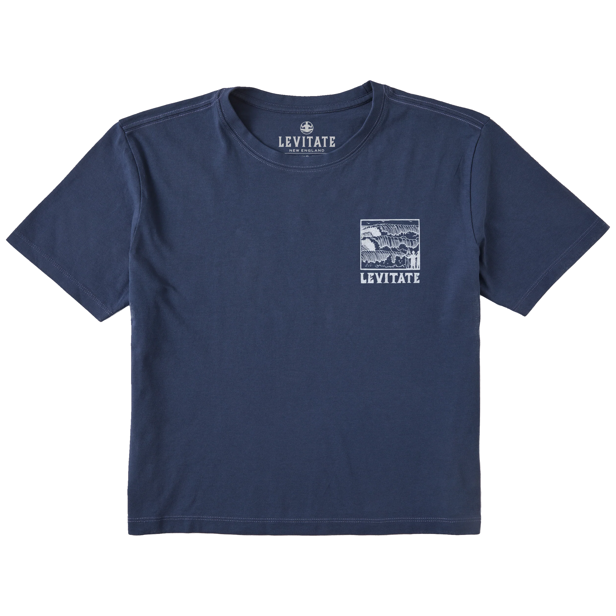 Women's Block Print Waves Short Sleeve Premium Tee - Image 4